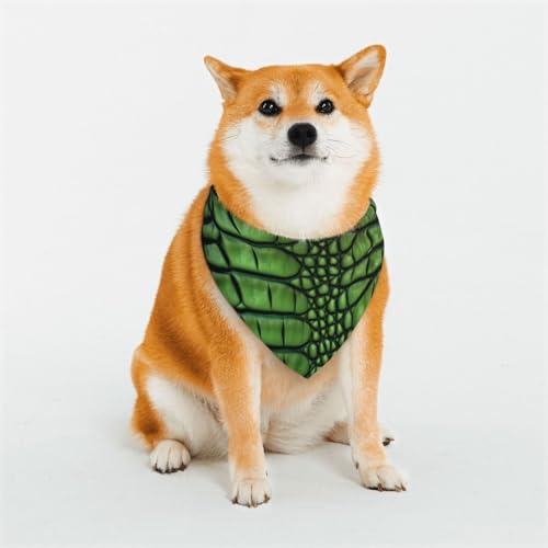 Hundehalstuch, Alligatorhaut, Größe M, verstellbar, Dreieckslätzchen, doppelt, wendbar, waschbar, für mittelgroße und große Hunde, Welpen, Katzen, Geschenk von Dwrepo