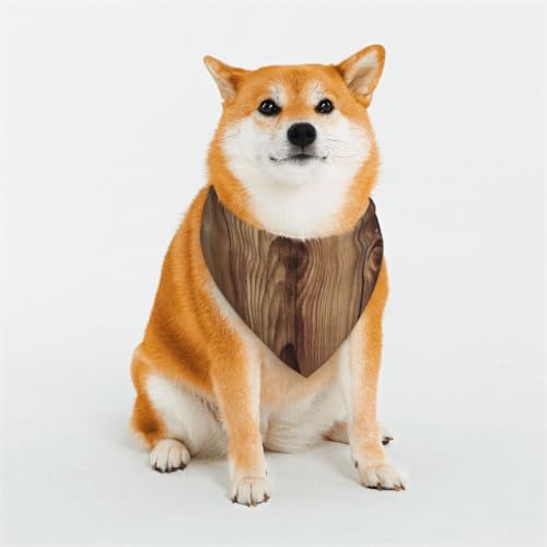 Hundehalstuch, Holzmaserung, verstellbar, dreieckig, doppelt, wendbar, waschbar, für mittelgroße und große Hunde, Welpen, Katzen, Geschenk Hundehalstuch, Holzmaserung, verstellbar, dreieckig, doppelt, wendbar, waschbar, für mittelgroße und große Hunde, Welpen, Katzen, Geschenk von Dwrepo