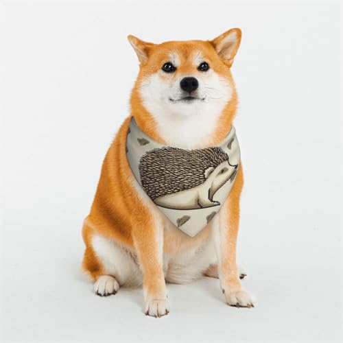 Hundehalstuch, Igel-Halstuch, verstellbar, dreieckig, doppelt, wendbar, waschbar, für mittelgroße und große Hunde, Welpen, Katzen, Geschenk Hundehalstuch, Igel-Halstuch, verstellbar, dreieckig, doppelt, wendbar, waschbar, für mittelgroße und große Hunde, Welpen, Katzen, Geschenk von Dwrepo