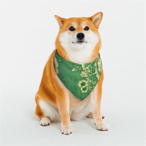 Hundehalstuch, Vintage-Stil, Blumenmuster, klein, verstellbar, dreieckig, doppelt, wendbar, waschbar, für mittelgroße und große Hunde, Welpen, Katzen, Geschenk Hundehalstuch, Vintage-Stil, Blumenmuster, klein, verstellbar, dreieckig, doppelt, wendbar, waschbar, für mittelgroße und große Hunde, Welpen, Katzen, Geschenk von Dwrepo