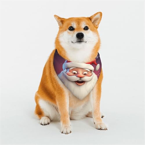 Hundehalstuch, Weihnachtsmann-Design, verstellbar, dreieckig, doppelt, wendbar, waschbar, für mittelgroße und große Hunde, Welpen, Katzen, Geschenk Hundehalstuch, Weihnachtsmann-Design, verstellbar, dreieckig, doppelt, wendbar, waschbar, für mittelgroße und große Hunde, Welpen, Katzen, Geschenk von Dwrepo