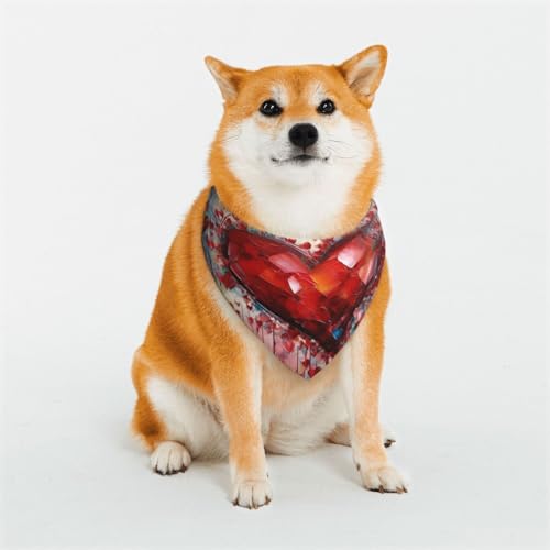 Hundehalstuch, abstraktes Herz, klein, verstellbar, dreieckig, doppelt, wendbar, waschbar, für den täglichen Gebrauch, für mittelgroße und große Hunde, Welpen, Katzen, Geschenk Hundehalstuch, abstraktes Herz, klein, verstellbar, dreieckig, doppelt, wendbar, waschbar, für den täglichen Gebrauch, für mittelgroße und große Hunde, Welpen, Katzen, Geschenk von Dwrepo