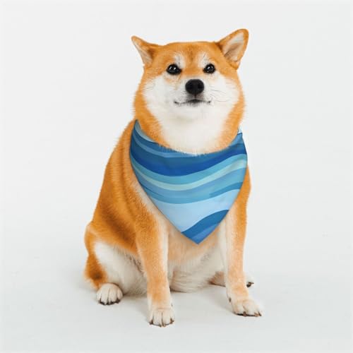 Hundehalstuch, gestreift, Größe M, verstellbar, dreieckig, doppelt, wendbar, waschbar, für mittelgroße und große Hunde, Welpen, Katzen, Geschenk Hundehalstuch, gestreift, Größe M, verstellbar, dreieckig, doppelt, wendbar, waschbar, für mittelgroße und große Hunde, Welpen, Katzen, Geschenk von Dwrepo