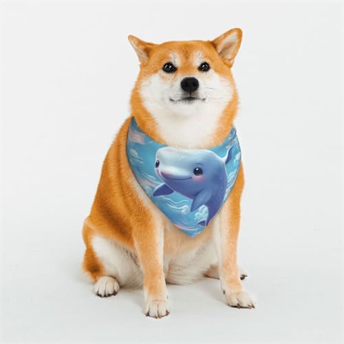 Hundehalstuch, niedliches Fischmotiv, verstellbar, dreieckig, doppelt, wendbar, waschbar, für mittelgroße und große Hunde, Welpen, Katzen, Geschenk Hundehalstuch, niedliches Fischmotiv, verstellbar, dreieckig, doppelt, wendbar, waschbar, für mittelgroße und große Hunde, Welpen, Katzen, Geschenk von Dwrepo