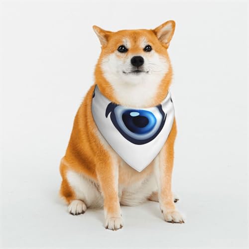 Hundehalstücher mit bösen Blicken, klein, verstellbar, dreieckig, doppelt, wendbar, waschbar, für mittelgroße und große Hunde, Welpen, Katzen, Geschenk Hundehalstücher mit bösen Blicken, klein, verstellbar, dreieckig, doppelt, wendbar, waschbar, für mittelgroße und große Hunde, Welpen, Katzen, Geschenk von Dwrepo