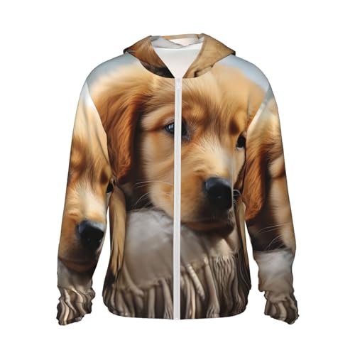 Lazy Dog Puppy Print Sonnenschutz Hoodie Jacke durchgehender Reißverschluss Langarm Sonnenshirt mit Taschen für Outdoor, Schwarz, Größe 3XL Lazy Dog Puppy Print Sonnenschutz Hoodie Jacke durchgehender Reißverschluss Langarm Sonnenshirt mit Taschen für Outdoor, Schwarz, Größe 3XL von Dwrepo