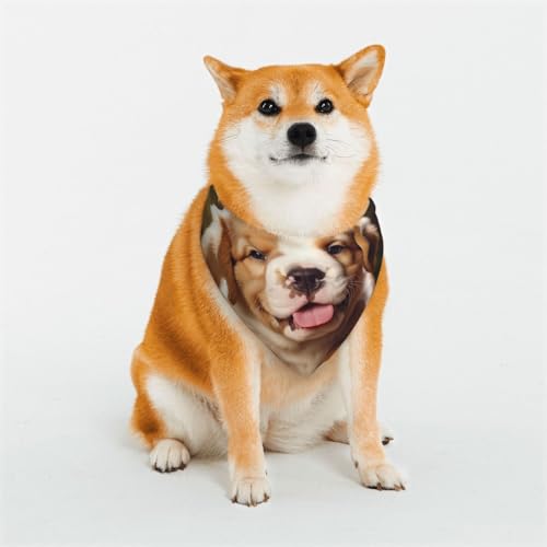 Niedliches Hundehalstuch, klein, verstellbar, dreieckig, doppelt, wendbar, waschbar, für mittelgroße und große Hunde, Welpen, Katzen, Geschenk Niedliches Hundehalstuch, klein, verstellbar, dreieckig, doppelt, wendbar, waschbar, für mittelgroße und große Hunde, Welpen, Katzen, Geschenk von Dwrepo