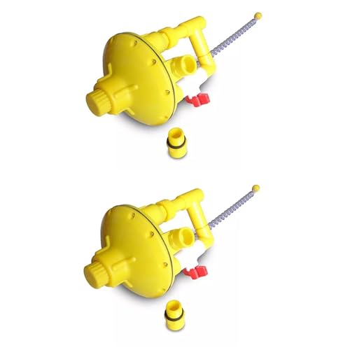 Dxoniislh Geflügelzuchtsystem, Wasserleitung, Wasserdruckregler, automatisches Druckregelventil, 2 Stück, Gelb von Dxoniislh
