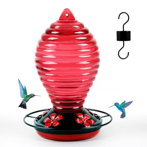 Dxoniislh Glas-Futterstelle für Den Außenbereich zum Aufhängen, Niedliche Flasche in Spiralform von Dxoniislh