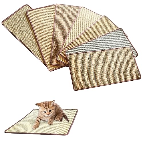 Dyeulget 10 Pcs Kratzbrett für Katzen | Katzenkratzer aus Pappe,Ideale Katzenspiel-Schlafunterlage, großes Katzenkratzbrett, Rutschfester Katzenboden-Kratzunterlage-Teppich von Dyeulget