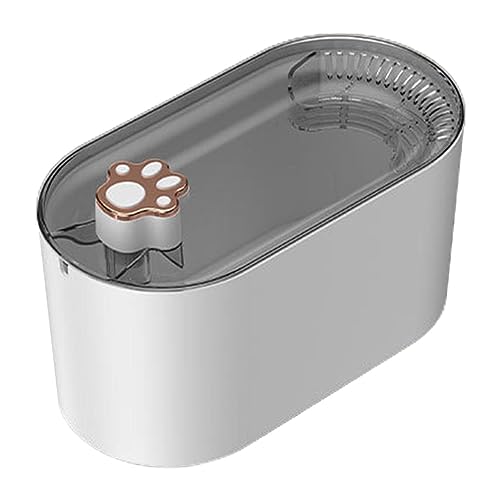 Dyeulget Automatischer Katzenwasserspender, geräuscharmer Katzentrinkbrunnen, 3 Schichten Filtration Hundewasserbrunnen, 3L Katzentrinkbrunnen für Hunde, Haustiere, Katzen von Dyeulget