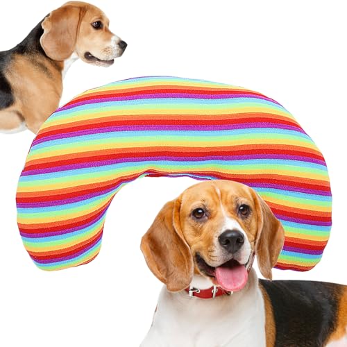 Dyeulget Beruhigendes Kissen für Hunde, U-förmiges Haustier-Nackenkissen, halber Donut-Kuscheltier für Katze und Hund, bequemes Kuschelkissen zur Gelenkentlastung beim Schlafen Dyeulget Beruhigendes Kissen für Hunde, U-förmiges Haustier-Nackenkissen, halber Donut-Kuscheltier für Katze und Hund, bequemes Kuschelkissen zur Gelenkentlastung beim Schlafen von Dyeulget