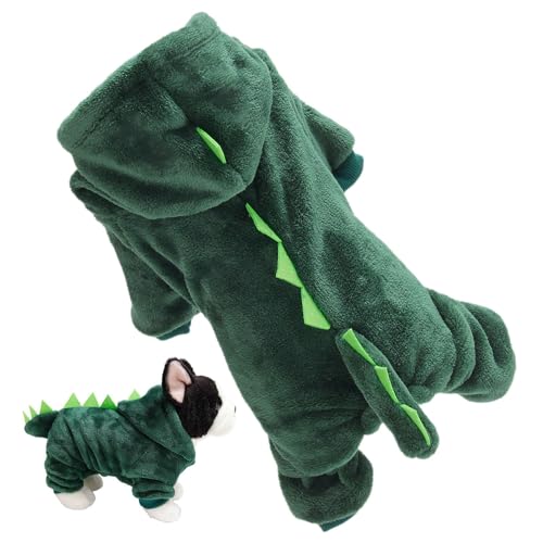 Dyeulget Dinosaurier-Katzen-Kleidung – Haustierkleidung, lustiges Kostüm für Weihnachten, Weihnachten, Halloween, Hundekostüm für kleine Welpen, Hunde und Katzen von Dyeulget