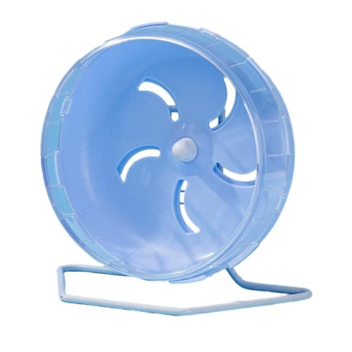 Dyeulget Hamsterrad, leises Hamsterrad, Spinner-Übungsrad, verstellbarer Ständer, leises Hamsterrad für Hamster, Rennmäuse, Mäuse, Kleintiere (φ 14 cm, Blau) von Dyeulget