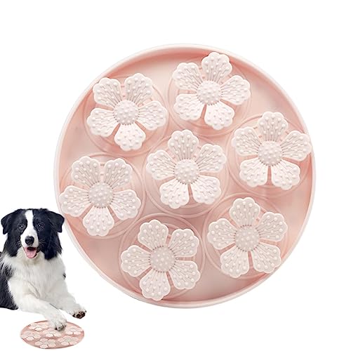 Dyeulget Hund Leckmatte - Haustier Slow Feeder - Hund Puzzle Anreicherung Spielzeug, Hund Leckpad zum Baden, Leckmatte für Angstlinderung, Leckerlis, Joghurt, Fellpflege von Dyeulget