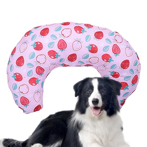 Dyeulget Hunde-Nackenkissen, U-förmig, ultraweich, flauschig, beruhigendes Spielzeug für Haustiere, bequemes Kuschelkissen zur Gelenkentlastung, Schlafverbesserung, Unterstützung des Haustierhalses Dyeulget Hunde-Nackenkissen, U-förmig, ultraweich, flauschig, beruhigendes Spielzeug für Haustiere, bequemes Kuschelkissen zur Gelenkentlastung, Schlafverbesserung, Unterstützung des Haustierhalses von Dyeulget