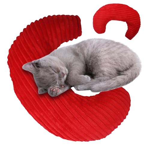Dyeulget Hunde-Nackenkissen – U-förmiges weiches Katzenbett-Kissen – Komfort-Kuschelkissen zur Gelenkentlastung beim Schlafen, verbessert und unterstützt den Hals des Haustiers Dyeulget Hunde-Nackenkissen – U-förmiges weiches Katzenbett-Kissen – Komfort-Kuschelkissen zur Gelenkentlastung beim Schlafen, verbessert und unterstützt den Hals des Haustiers von Dyeulget