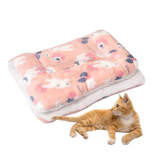 Dyeulget Hundebett-Matratze, weiche, warme Kissenmatte für Hunde und Katzen, waschbar, beruhigende Decken, Überwurf für Welpen, Katzen, Haustiere, Kleintiere von Dyeulget