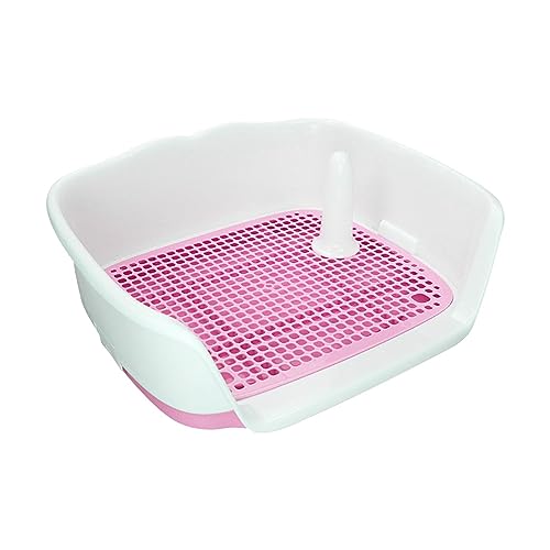 Dyeulget Indoor-Töpfchen für Hunde - Abnehmbarer Pee-Pad-Halter, Hundetoilette | Hundetoilette mit abnehmbarem Pfosten, spritzwassergeschützter, erhöhter Hunde-PIPI-Pad-Halter, Hundetöpfchen für von Dyeulget