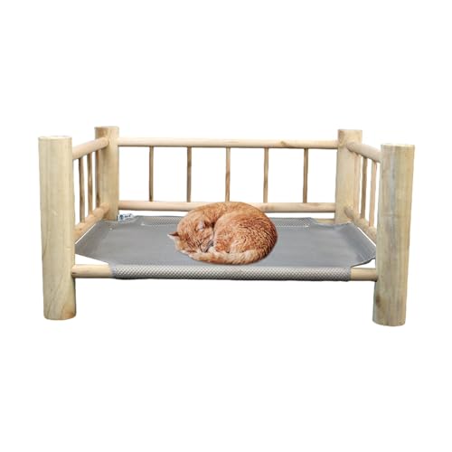 Dyeulget Katzen-Hängemattenbett, erhöhtes Haustierbett, Haustier-Hängematte mit Oxford-Stoff-Pad, einfache Montage, abnehmbares erhöhtes Bett für Fenster, Nachttisch Dyeulget Katzen-Hängemattenbett, erhöhtes Haustierbett, Haustier-Hängematte mit Oxford-Stoff-Pad, einfache Montage, abnehmbares erhöhtes Bett für Fenster, Nachttisch von Dyeulget