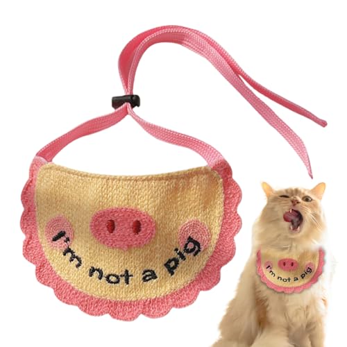 Dyeulget Katzen-Lätzchen, modisches Cartoon-Haustier-Halsband, Lätzchen, Speichel-Handtuch, Bandanas, handgewebt, verstellbar, für den täglichen Gebrauch und Partys, kleine und mittelgroße Hunde Dyeulget Katzen-Lätzchen, modisches Cartoon-Haustier-Halsband, Lätzchen, Speichel-Handtuch, Bandanas, handgewebt, verstellbar, für den täglichen Gebrauch und Partys, kleine und mittelgroße Hunde von Dyeulget