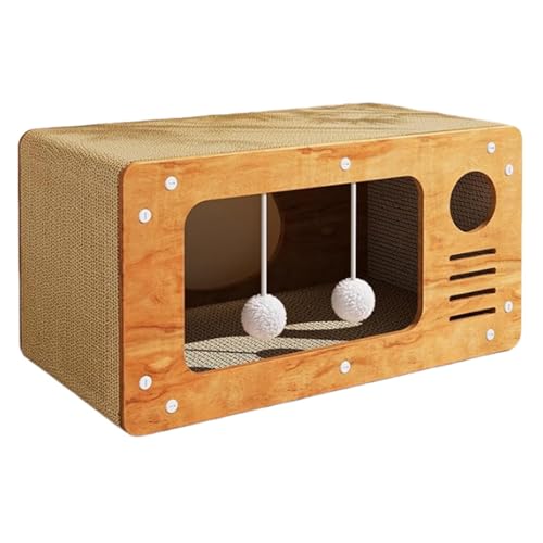 Dyeulget Katzenhaus aus Pappe, Katzenkratzbox | Bauernhaus-Katzenkratzer-Versteck aus Wellpappe | Pappkatzenhaus-Kratzunterlage-Katzenkratzbrett-Bett-Lounge für kleine Tiere Dyeulget Katzenhaus aus Pappe, Katzenkratzbox | Bauernhaus-Katzenkratzer-Versteck aus Wellpappe | Pappkatzenhaus-Kratzunterlage-Katzenkratzbrett-Bett-Lounge für kleine Tiere von Dyeulget