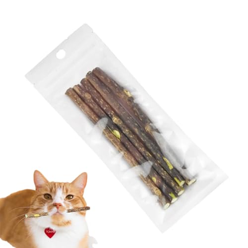 Dyeulget Katzenminze Kaustäbchen für Katzen - Zahnen Interaktiver Zauberstab Stick | Katzenminze Spielzeug für Katze Innen, Katze Kauspielzeug, Katze Beißspielzeug, Katze Leckerli Spielzeug, Steigern von Dyeulget