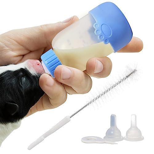 Dyeulget Kitten Bottle Feeding Kit - Puppy Nursing Bottle 100ml - Food Grade Kitten Bottle Feeder, Comfortable Kitten Supplies for Rabbits, Puppies, Small Animals Dyeulget Kitten Bottle Feeding Kit - Puppy Nursing Bottle 100ml - Food Grade Kitten Bottle Feeder, Comfortable Kitten Supplies for Rabbits, Puppies, Small Animals von Dyeulget