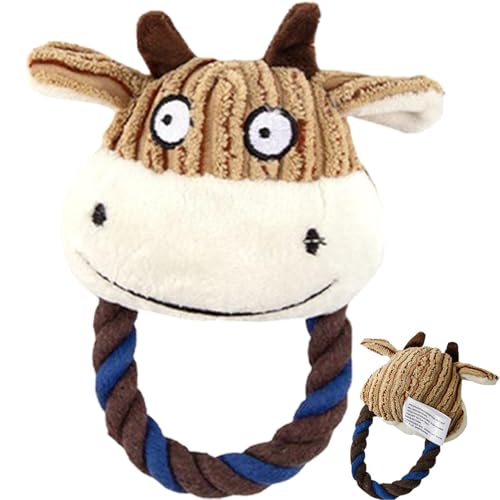 Dyeulget Kuscheltiere für Hunde, Kauspielzeug, quietschende Hundespielzeuge, Cartoon-Hunde-Quietschspielzeug, Plüsch-Hundespielzeug, Gefüllte Hundespielzeuge, Plüschhunde-Kauspielzeug mit Baumwollseil Dyeulget Kuscheltiere für Hunde, Kauspielzeug, quietschende Hundespielzeuge, Cartoon-Hunde-Quietschspielzeug, Plüsch-Hundespielzeug, Gefüllte Hundespielzeuge, Plüschhunde-Kauspielzeug mit Baumwollseil von Dyeulget