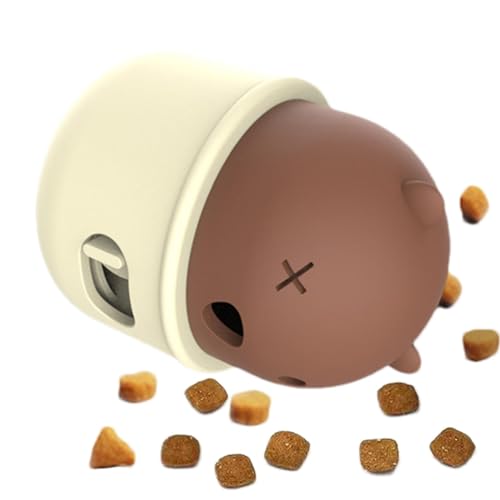 Dyeulget Leckerli-Spenderball, interaktives Hundespielzeug, Futterspenderspielzeug – Puzzle-Ball für Langeweile und stimulierendes Spielen, interaktive Zahnreinigung und Leckerli-Spender, Spielzeug Dyeulget Leckerli-Spenderball, interaktives Hundespielzeug, Futterspenderspielzeug – Puzzle-Ball für Langeweile und stimulierendes Spielen, interaktive Zahnreinigung und Leckerli-Spender, Spielzeug von Dyeulget