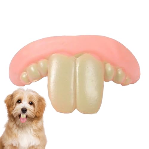 Dyeulget Lustige Zahnprothese für Hunde, kreativ, leicht zu reinigen, einzigartig, Anti-Bissschutz, langlebig, universelle Hundezahnspange für Weihnachten, Partys und Festivals von Dyeulget