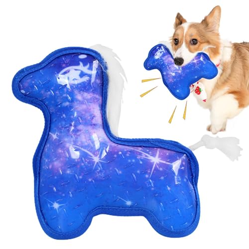 Dyeulget Quietschendes Spielzeug für Hunde, Quietschendes interaktives Hundespielzeug, Kauspielzeug für Welpen zum Zahnen, Quietschspielzeug für Hunde, interaktives Welpenspielzeug, Kauspielzeug zum von Dyeulget