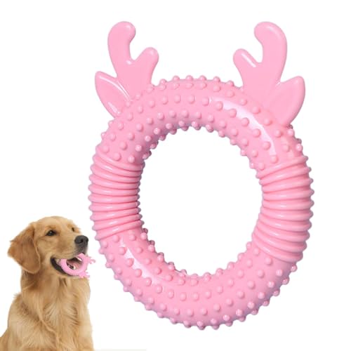 Dyeulget Robustes Hundespielzeug, Kauspielzeug für Hunde, Zahnbürste, Kauspielzeug für Welpen, Beißring und Hundeball, rutschfeste Beißringe für Training, Spielen von Dyeulget