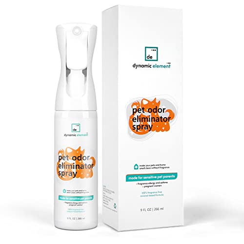 Dynamic Element - Geruchsentferner-Spray für Haustiere - Ohne Duftstoffe, mineralische Formel gegen Katzenurin- und Hundegerüche - 266 ml von Dynamic Element