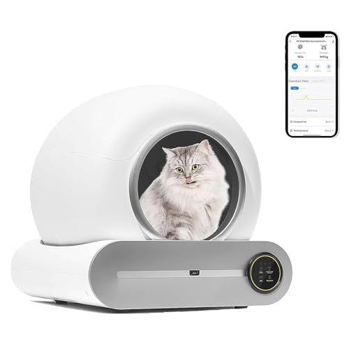 Automatische Katzentoilette, 65 l, Reinigungsroboter mit extra großem Fassungsvermögen – intelligente Selbstreinigung mit App-Steuerung – unterstützt 2,4-g-WLAN – verbessert Automatische Katzentoilette, 65 l, Reinigungsroboter mit extra großem Fassungsvermögen – intelligente Selbstreinigung mit App-Steuerung – unterstützt 2,4-g-WLAN – verbessert von Dyqyym