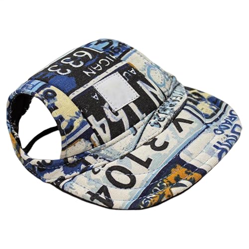 DzpKrka Hund Outdoor Sonnenschutz Visierhut, Sonnenschutzhaube im Freien für Hunde,Einstellbarer Draw -String -Sonnenschutz Baseballhut | Atmungsaktives Hund Sunbonnet mit Ohrlöchern Bequeme von DzpKrka