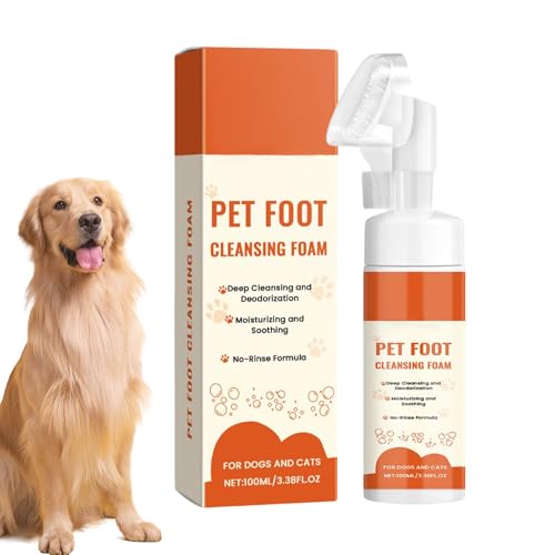 DzpKrka Hundepfoten Reiniger | Katzenpfoten Reiniger,100 ML Mit Weicher Bürste Reinigungsshampoo Zur Hautpflege Und Fellwechsel Pflege Für Mittelgroße Und Große Hunde Welpen - Für Mittelgroße von DzpKrka