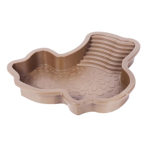 DzpKrka Reptilien Badewanne, 35 X 28.5 X 4.3 cm Schildkröten Wasserbecken, ABS Schildkröten-Badewanne Mit Leiter, Schildkrötenbecken Für Amphibien, Landschafts-Aquarium-Dekoration von DzpKrka