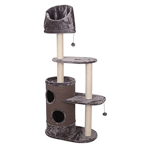 Fünf-Lagen-Katzensturm-Kletterrahmen-Katze-Nest-Springtabelle Katze Kratzsäule (Color : Grau) von Dzwyc