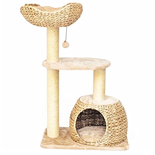 Höhe 90 cm Katzen Baum Katze Turm mit Sisal Kratzer Post Scratcher Board Cats Nest Condo (Color : A) von Dzwyc