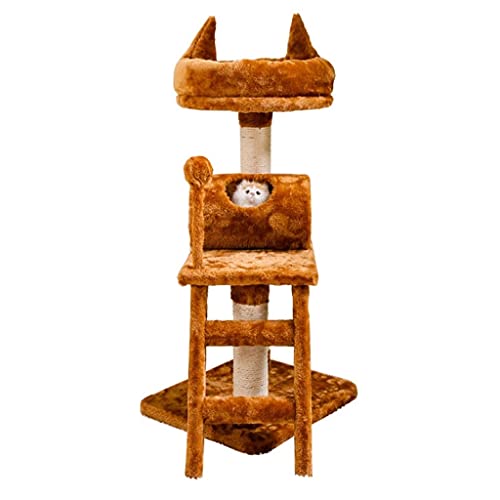 Katze Baumturm Katze Nest Möbel Perche Plattformen Leitern Sisal Überdachte Kratzpfosten (Color : A) von Dzwyc