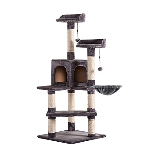 Kurzer Flanell-Katzen-Nest-Katzenbaum-Sisal-Grab-Board-Katzen-Turm leicht zu kümmern (Color : Grau) von Dzwyc