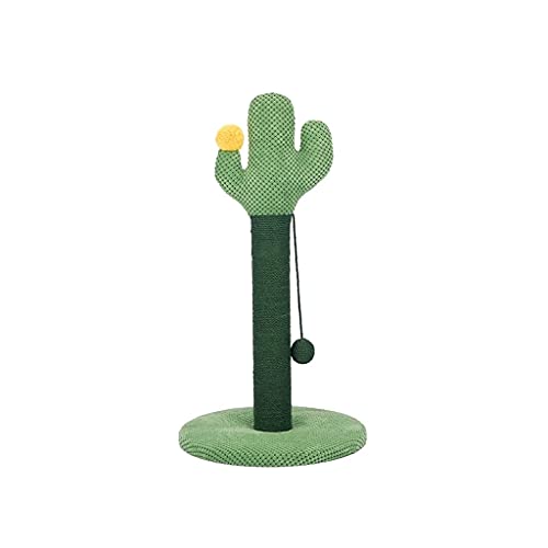 Mahlen Sie die Krallenkatze Katzenkratzer Saguaro Katzenbaum Kratzer Postständer Katzenspielzeug mit hängendem Ball (Color : Green) von Dzwyc