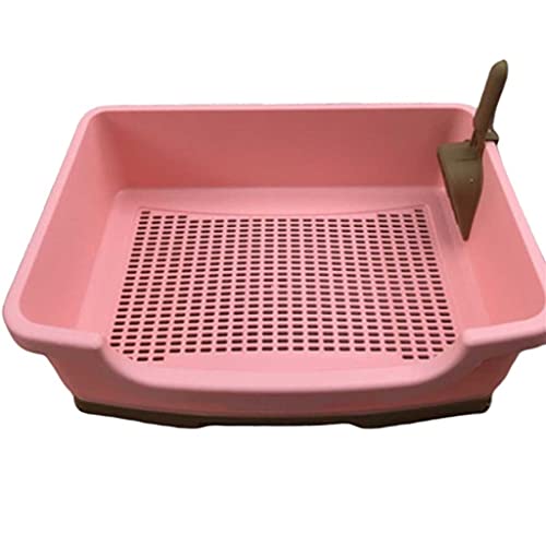 Tragbare Haustier-Toilette Easy Clean Dog Cat-Wurf-Box-Kunststoff-Training-WC-Wurf-Box-Bett-Bett-Bett (Color : A) von Dzwyc