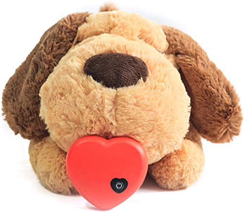 E-More Hundeherzschlag Spielzeug Welpe Verhaltenshilfe Spielzeug Herzschlag Plüschtier für Haustier Plüsch Welpenspielzeug - Plüschhund von E-More