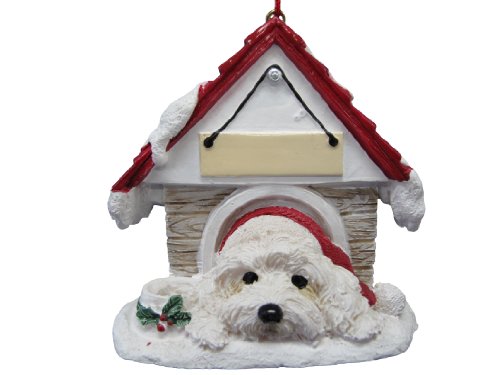 E&S Pets Havaneser Ornament EIN tolles Geschenk für Besitzer Havaneser handbemalt und einfach personalisierten Doghouse Ornament mit magnetischer Rückseite von E&S Pets