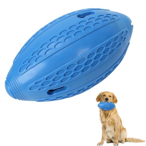 EACHPT Hundeball Unzerstörbar,Hundeball für Große Hunde Futterball für Hunde,Interaktives Rugby-Hundespielzeug,Zahnreinigungsspielzeug,Bissfester Spielzeugball für Mittelgroße und Große Hunde von EACHPT