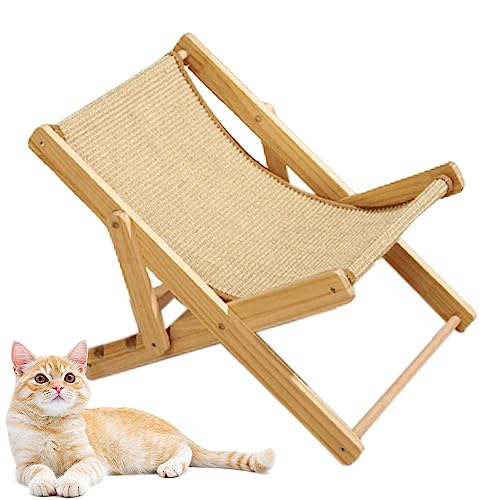 Katzen-Hochbettstuhl, Verstellbarer Katzen-Sisal-Stuhl, Erhöhte Betten Geeignet Für Kätzchen, Welpen, Kaninchen, Mini-Strandstuhl Für Katzen von EACTEL