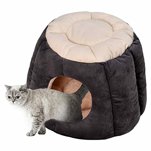 Kleines Katzenhaus für den Innenbereich | Warmes Schlafkäfignest für den Innenbereich - Klappbares Haustier-Schlafgerät für Katzen, Hunde und andere Kleintiere Eactel von EACTEL