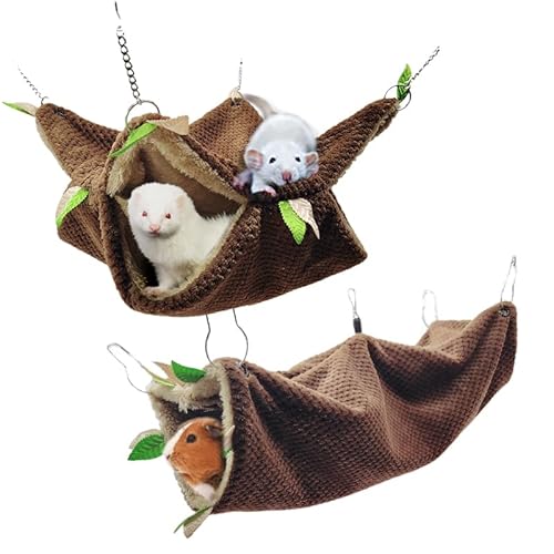 EAEDMY Frettchen-Hängematten-Tunnel, Spielzeug, Käfigzubehör, Meerschweinchen-Verstecktunnel, warmes Bett für Ratten, Frettchen, Meerschweinchen, Schlafen, Verstecken und Spielen (1. Hängematte und EAEDMY Frettchen-Hängematten-Tunnel, Spielzeug, Käfigzubehör, Meerschweinchen-Verstecktunnel, warmes Bett für Ratten, Frettchen, Meerschweinchen, Schlafen, Verstecken und Spielen (1. Hängematte und von EAEDMY
